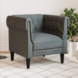 Gossi fotoliu chesterfield gri inchis, material textil