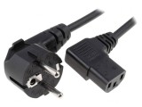 Cablu Alimentare 3x1mm2 CEE 7/7 la IEC C13 90&deg;