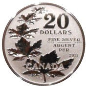 Canada 20 Dollars 2011- ( Maple Leaf) Argint 7.96g-999, Sbs1 KM-1062 UNC !!! foto