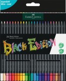 Creioane colorate 24 culori black edition Faber Castell, Lecom