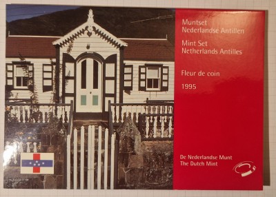 Set Monede Antilele Olandeze, Netherlands Antilles, 1995, 7 monede, 1 jeton foto