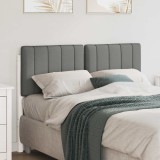 VidaXL Tăblie tapițată Alb și gri deschis 120 cm Lemn de pin masiv 880192