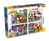 Puzzle de colorat maxi - Paienjenelul Marvel si prietenii lui uimitori (4 x 48 de piese), LISCIANI