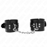 KINK - WRIST RESTRAINTS BLACK WITH BLACK BELT ADJUSTABLE 17-28 CM X 6 CM, KINK WRIST RESTRAINT