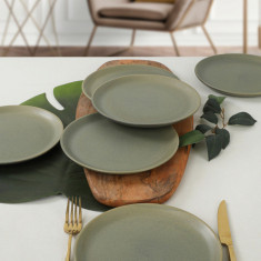 Set farfurii pentru desert, Keramika, 275KRM1582, Ceramica, Verde