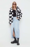 Hollister Co. fustă din denim midi, dreaptă