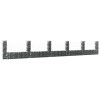 VidaXL Coș gabion în formă de U cu 6 stâlpi, 620x20x100 cm, fier