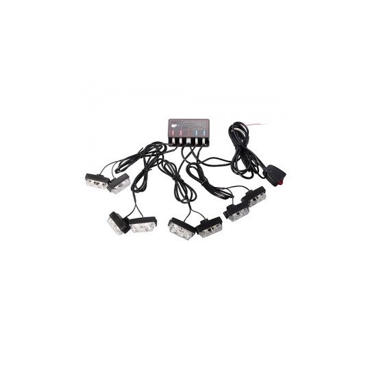 kit 8 x lumini de zi cu LED 12V- lumina alba