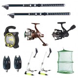 Set pescuit sportiv 2 lansete Ultra Carp 2.7m, proiector solar, 2 mulinete, 2 senzori cool angel, EAGLE KING