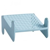 Suport pentru pantofi, flippy, cu doua straturi, organizator, antiderapant &Egrave;i durabil, 26x24.8x16 cm, albastru