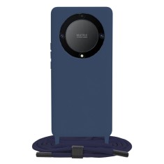 Husa compatibila cu honor magic 5 lite, cu snur crossbody, htpmag camera protect, albastru foto
