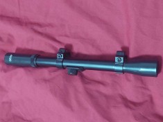 Luneta metalica 4x20 cu prindere 1,1 cm NEAGRA 26,5 c lung,Arma Airsoft,arbaleta