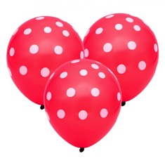Set Baloane Petrecere, Model Buline, Culoare Roșie, Mărime 30cm, 10 Bucăți