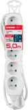 K&aacute;bel DG-F805B L-5 m, predlžovac&iacute;, biely, 5x z&aacute;suvka, new edition
