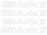 Set 4 Buc Sticker Etriere Audi Alb SE-AUDI1, General