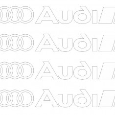 Set 4 Buc Sticker Etriere Audi Alb SE-AUDI1