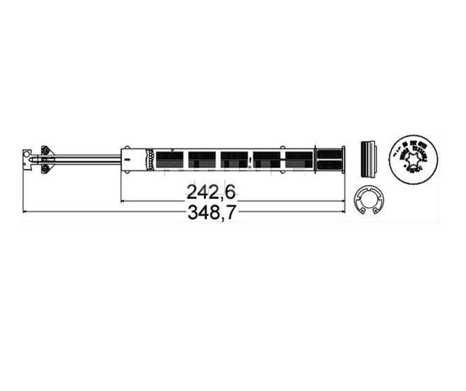 Filtru uscator aer conditionat Mahle, VOLKSWAGEN CC, 11.2011-12.2016; PASSAT (B6/B7), 07.2005-2015; PASSAT CC, 06.2008-01.2012, 30x350 mm, cartus usc