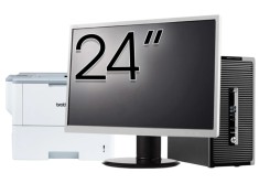 Pachet Calculator Second Hand HP ProDesk 490 G3 Tower, Intel Core i5-6400 2.70GHz, 8GB DDR3, 500GB HDD, DVD-ROM + Monitor 24&amp;quot; &amp; Imprimanta Brothe