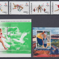 2000 LP 1522 LP 1523 LP 1524 JOCURILE OLIMPICE DE VARA SYDNEY SERIE+COLITE MNH