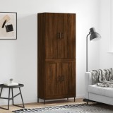 Cumpara ieftin Dulap &icirc;nalt, stejar maro, 69,5x34x180 cm, lemn compozit