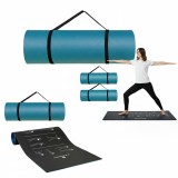Saltea Yoga FERRINO, dimensiune 186*61*8 mm, albastru/negru