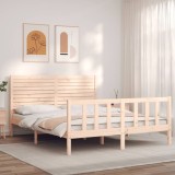 Cumpara ieftin Cadru de pat fără saltea, 160x200 cm, lemn masiv pin