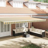 vidaXL Baldachin Verde și galben 580 x 20 cm P&acirc;nză 42000805