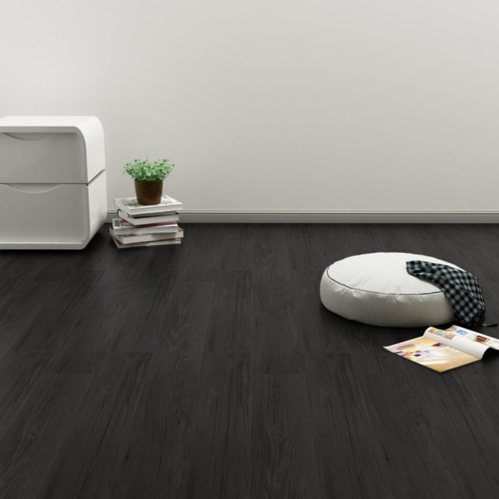 Plăci autoadezive pardoseală stejar antracit PVC 4,46 m&sup2; 3 mm
