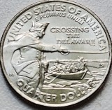25 cents / quarter dollar 2021 USA, Crossing the Delaware, lit. P / D