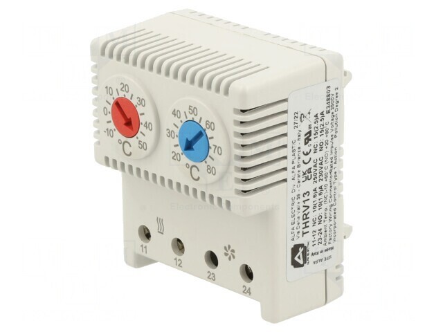 Termostat Senzor NC NO 10A 250V Cleme Şurub -25&divide;80&deg;C THRV13