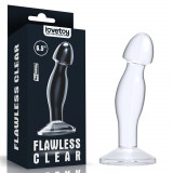 Flawless Clear Prostate Plug - Stimulator Prostată cu Ventuză, 16.5 cm, Orion