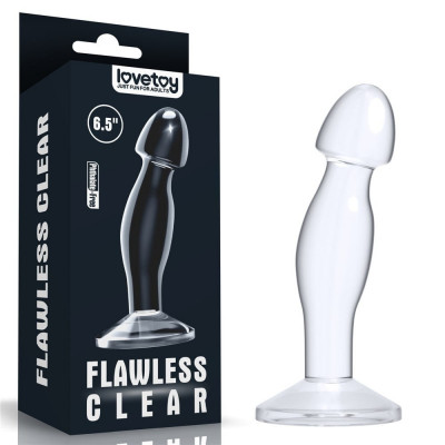 Flawless Clear Prostate Plug - Stimulator Prostată cu Ventuză, 16.5 cm foto