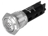 Semnalizator acustic 80dB IP50 &Oslash;19mm 1&divide;10mm 360mW
