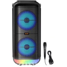Boxa portabila cu microfon ZQS6227 60W PMPO BT/FM/USB/TWS RGB