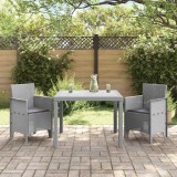 Cumpara ieftin Set de masă pentru grădină 3 pcs Gri deschis Ratan Polt