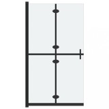 Perete de dus walk-in pliabil, 70x190 cm, sticla ESG mata