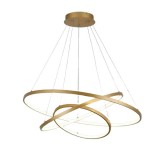 Lustra tip pendul Hermon, LED, metal/acril, auriu, 80 x 80 x 120 cm