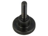 Buton de reglare &Oslash;20 mm, filet exterior M5, oţel negru