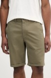 Barbour pantaloni scurți Washed Twill Chino Short bărbați, culoarea verde, MST0053
