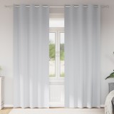vidaXL Perdele cu perdele 2 pcs Gri deschis 245 x 140 cm Poliester