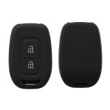 Husa Cheie Auto pentru Dacia / Renault - 2 Butoane - Keyless Go, kwmobile, Silicon, Negru, 54812.01