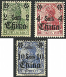 CHINA --- Birouri Germane &icirc;n China 1911 / 1913, Stampilat