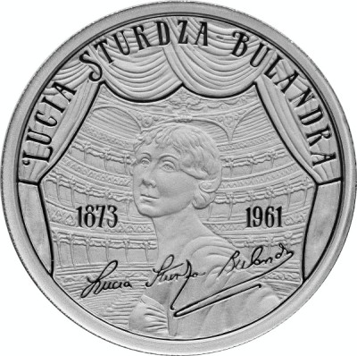 Moneda Romania 10 Lei 2013 - KM#322 PROOF ( 140 ani Lucia Sturdza Bulandra ) foto
