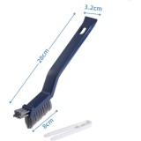 Perie 3in1 de Curatat Podele si Rosturi, Lungime Maner 28 cm, Peri din PP, Otel si Plastic, Cleste pentru Scame si Par Inclus