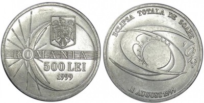 Romania 1999 - 500 lei, eclipsa, UNC foto
