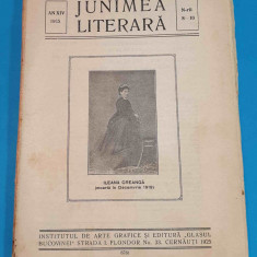 Revista JUNIMEA LITERARA anul 1925 - pe coperta Ileana Creanga