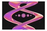 Tablou Canvas Spirala Infinitului Cosmic &icirc;n Tăcere, 39 x 26 cm, CMCLASS