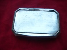 Tabachera veche pt tutun , alama argintata ,dim.=9,2x6x1,7cm