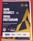 Program meci handbal (feminin) RAPID BUCURESTI - VIPERS KRISTIANSAND (Champions League 30.04.2023)