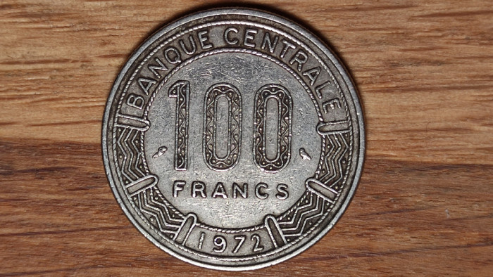 Gabon - moneda de colectie - 100 francs / franci 1972 - prima emisie - mai rara!